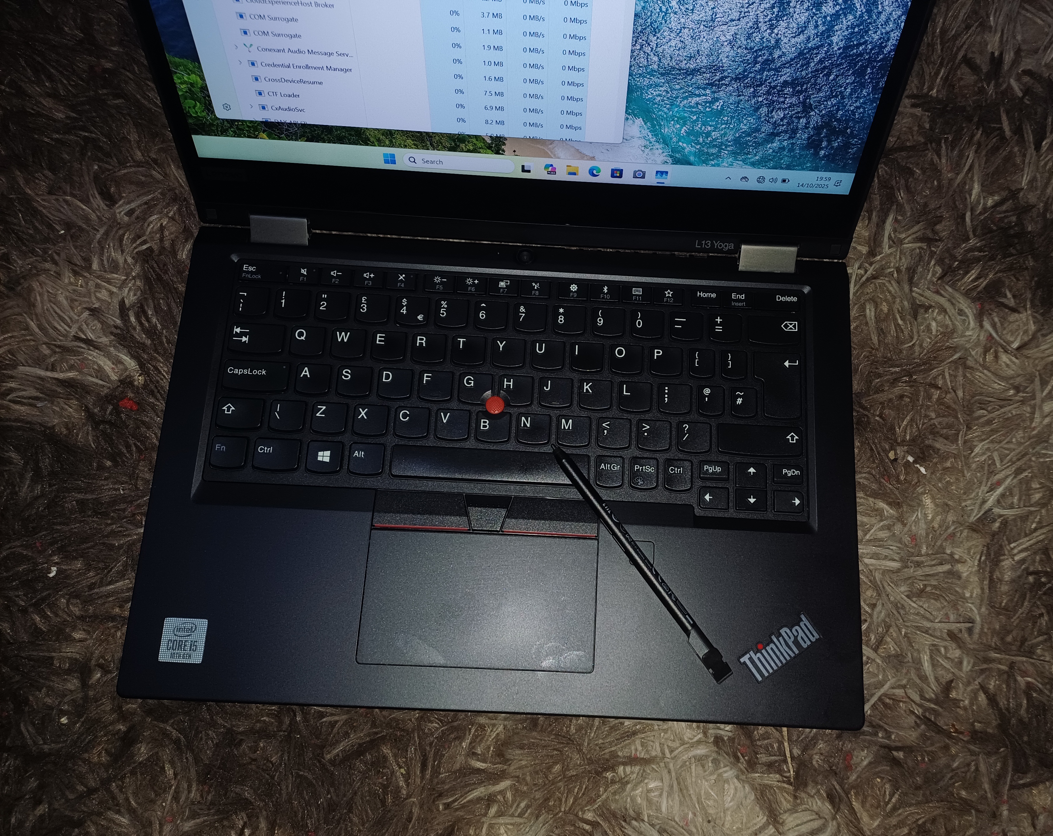 Touchscreen, 2-in-1 Lenovo Thinkpad L13 Yoga, intel core-i5, 256gb SSD, 16gb ram, WiFi, Hdmi, webcam, 13.3 inches screen, Face Recognition camera, Touch PEN , W indows 11..