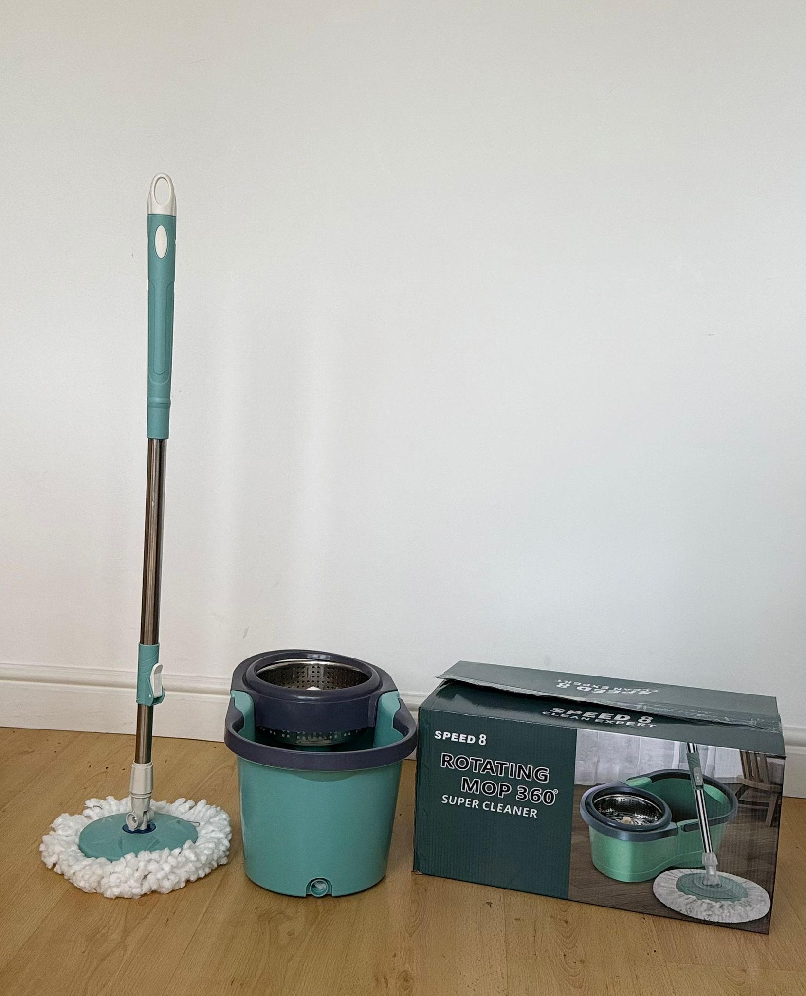 360 ROTATING MOP AND BUCKET WITH TWO HEADS
